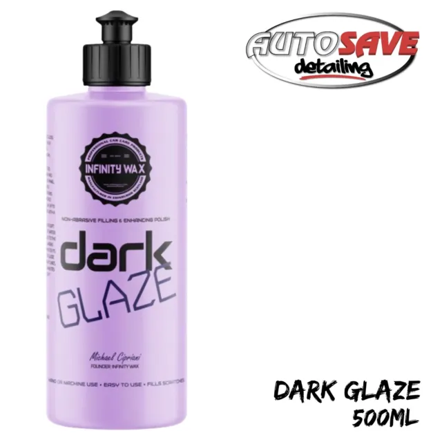 Infinity Wax Dark Glaze 500ml - Cleans Paint & Hides Swirl Marks