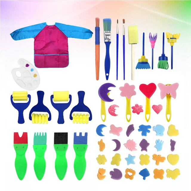 47 Pcs/1 Painting Supplies Sponge Brushes Round Sponge Picture