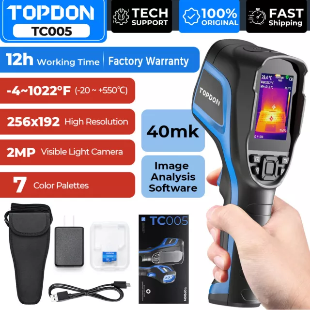 2024NEW! Handheld Thermal Imaging Camera IR Infrared Thermometer TOPDON TC005 UK