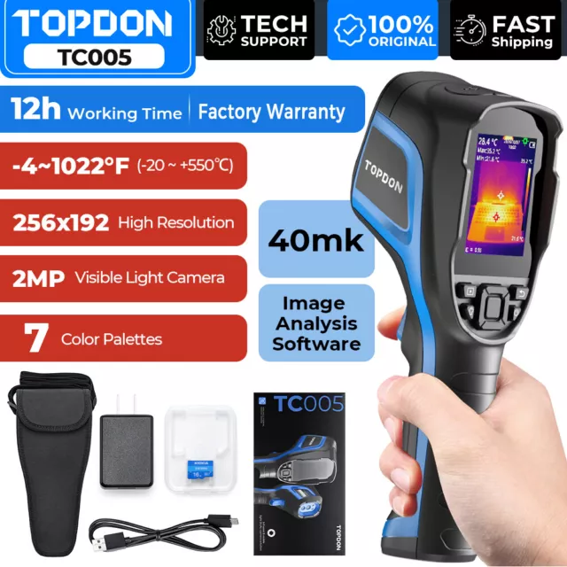 TOPDON TC005 Portable Infrared IR Thermal Imaging Digital Camera Tool 256*192 UK