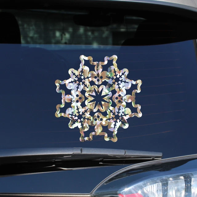 Snowflake Sticker - Holiday Theme Christmas Decal - Select Chrome Color And Size