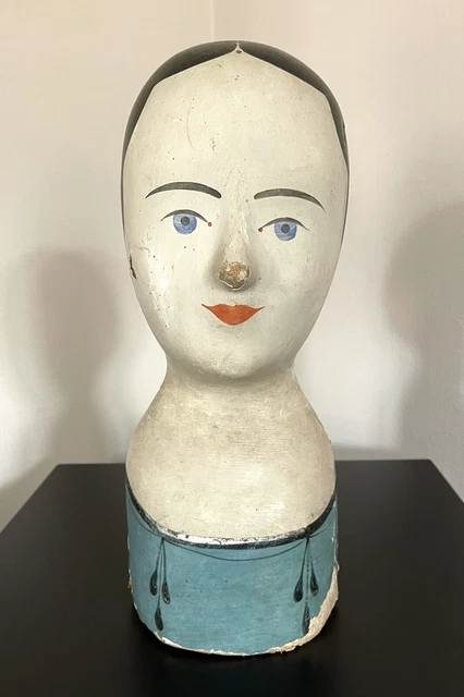 Très Vieille Poupée Ancienne Tête Papier Mâché Corps En Paille Et Tissu