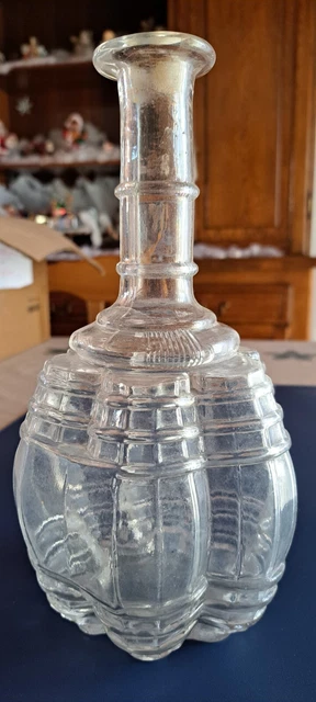 Ancienne Carafe émaillée A. Heude Milon, Bouteille Ancienne Pour Quinquina Ou Liqueur