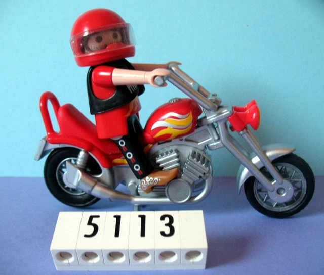 PLAYMOBIL city life racers motard moto chopper motard casque / 5113 de 2011 #3