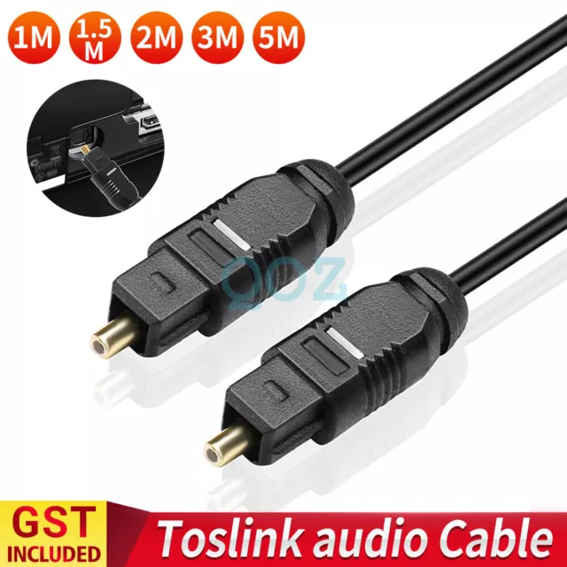 1m/5m Toslink Optical Fiber Cable Digital Audio Lead Core For TV Surround Sound