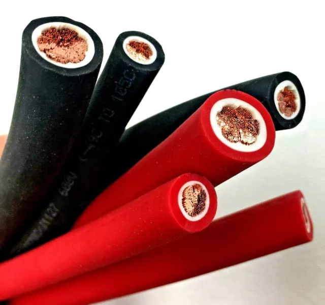 Extreme Battery Cable Flexible OFC Copper 6, 4, 2, 1 Gauge AWG Size By the Foot