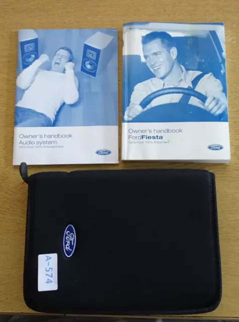 Genuine Ford Fiesta 2001-2005 Owners Manual Handbook Audio Manual Wallet A-574