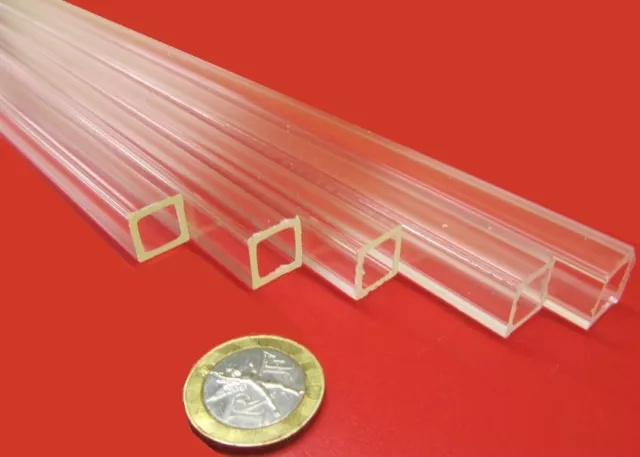 Acrylic Square Tube Extruded 1/2" SQ x .063" Wall x 72" Length, 10 PK -002