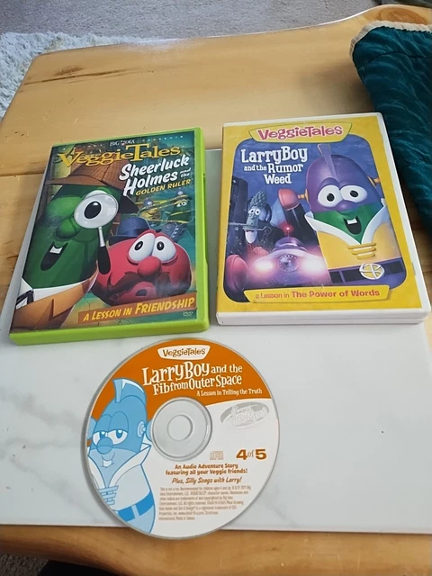 Larryboy Cd 2 DVD ET 1 CD Veggie Tales Larryboy and the Rumor Weed Sherlock Holmes ...