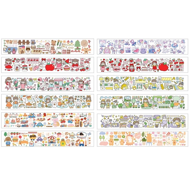 Pegatina material decorativo bonito Scrapbooking pegatina tela pegatina 5x6cm