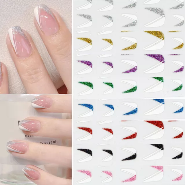 Nail Art Stickers Stickers Blanc French Line Manucure Nail Tips Mani €