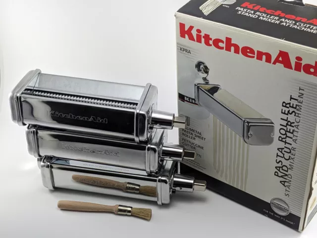 Pasta Roller Set by Kitchen Aid 3 Piece Stand Mixer Attachments Model KPRA