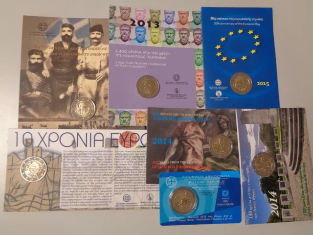 GRIECHENLAND 2004 / 2021 - 2 Euro in Coincard, BU - JAHRGANG NACH WAHL