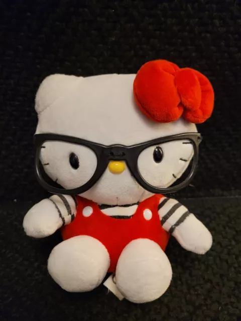Plüsch Stofftier: Sanrio Hello Kitty mit Brille ca. 17 cm groß