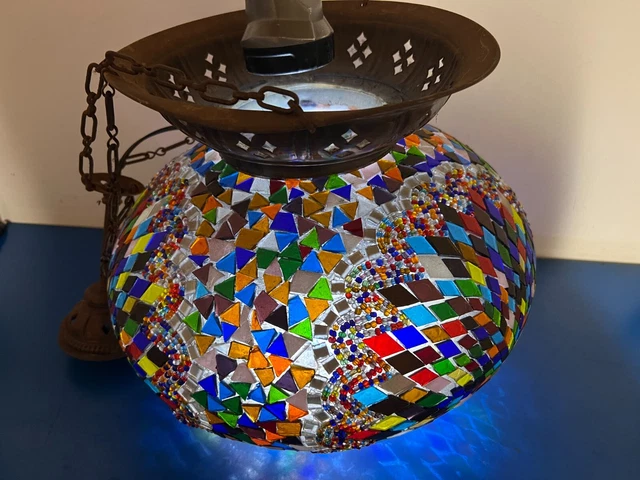 Vintage türkisch marokkanisch Glas Mosaik Hängelampen Deckenleuchte Kronleuchter