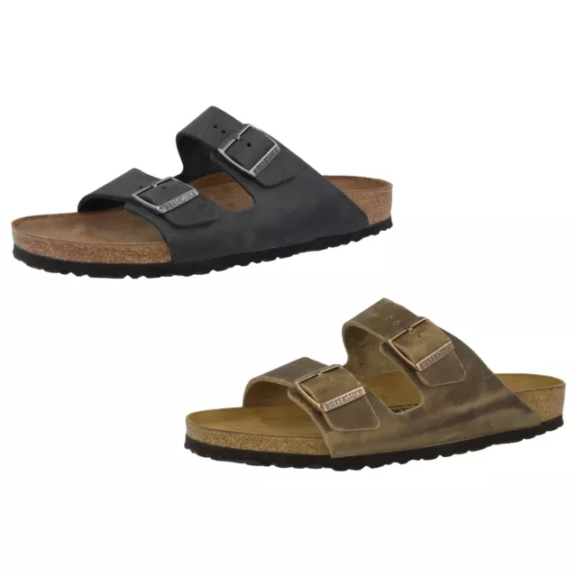 Birkenstock Arizona Cuir Nubuck Étroit Unisexe Sandalettes Chaussures D'Été