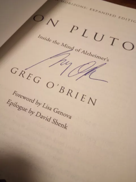 (NEW) ON PLUTO: Inside the Mind of Alzheimer's (2018 Signed PB) Greg O'Brien