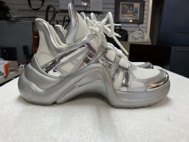 Louis Vuitton LV Archlight Silver Metallic Sneakers Shoes (Size