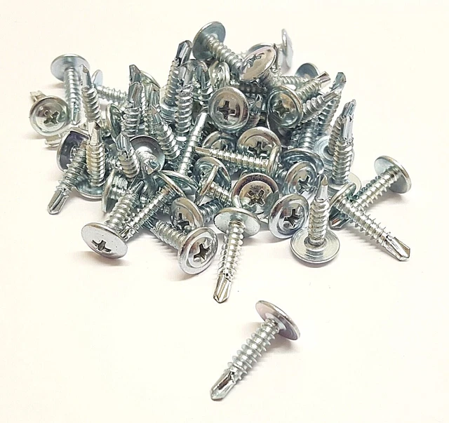 BAYPOLE SELF DRILLING/TAPPING SCREWS WAFER HEAD uPVC BAY WINDOW FIXING