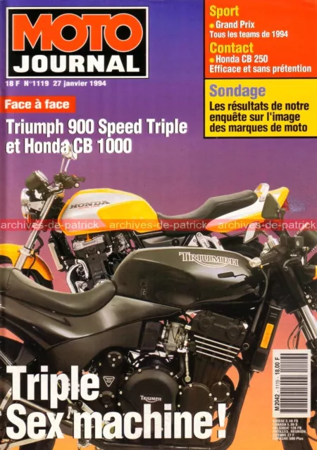 MOTO JOURNAL 1119 Essai Test HONDA CB 1000 Big One 250 TRIUMPH 900 Speed Triple