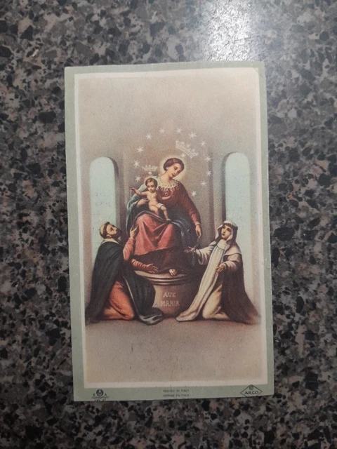 VINTAGE OUR LADY of The Rosary Funeral Holy Card 1961 $7.00 - PicClick