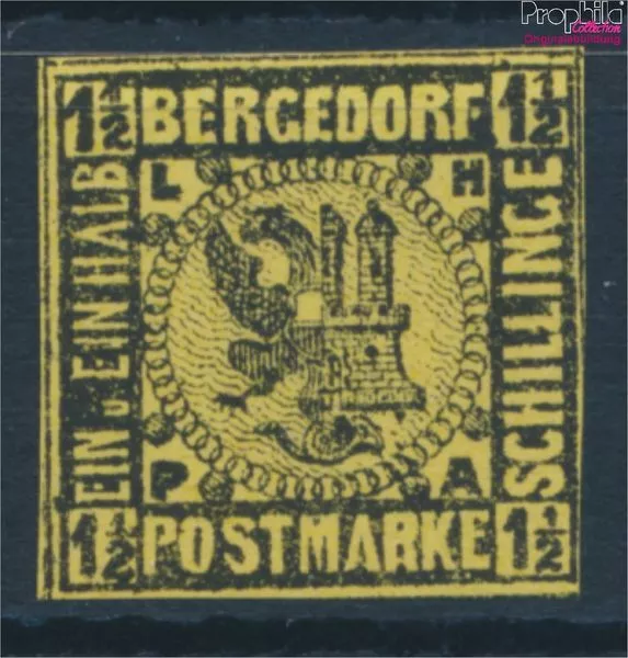 Briefmarken Bergedorf 1887 Mi 3ND Neu- bzw. Nachdruck ungebraucht Flaggen (10336