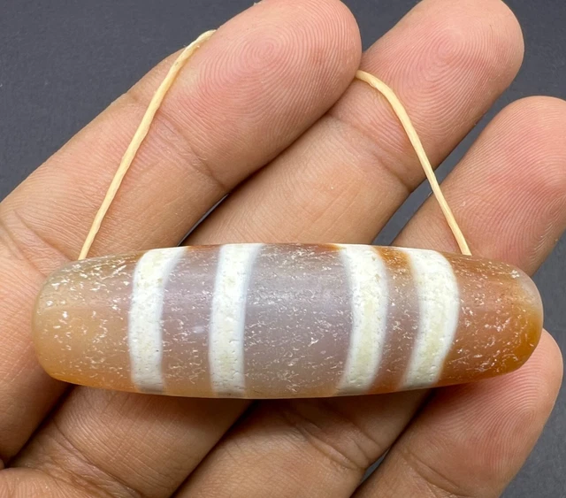 Rare Unique Old Central Asian Bead Beautiful Chung Dzi Beads