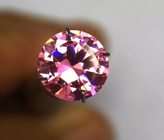 Certified 8-9 Ct Wonderful Round Cut Ceylon Pink Sapphire Gemstone Ring Size ASB