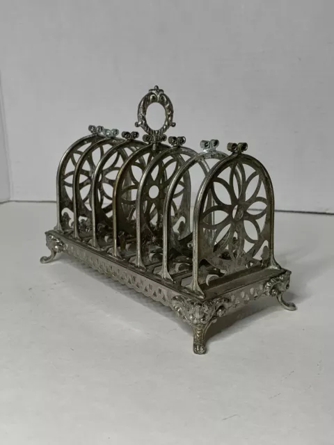 Victorian Toast Rack Napkin Holder Silver Ornate