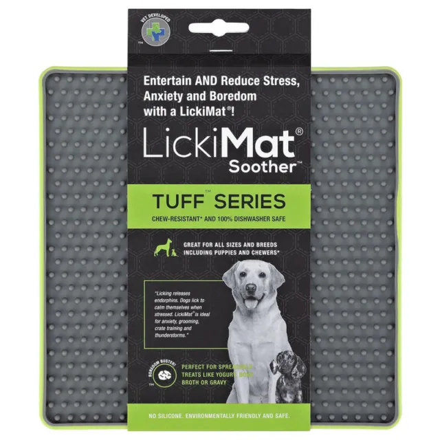 LickiMat Sucette Tuf Vert, Anti-schling-matte pour Chiens, Neuf