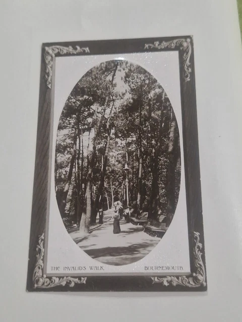 Vintage Postcard -The Invalids Walk - BOURNEMOUTH-J E Beale Stationer