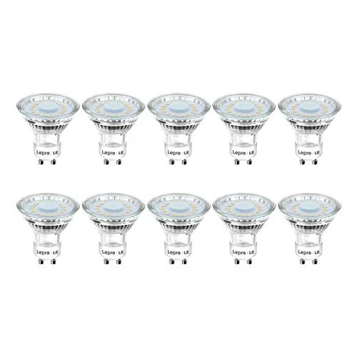 Lepro GU10 LED Glühbirnen, warmweiß 2700K, 4W 325lm, 50W Halogenstrahler Equi