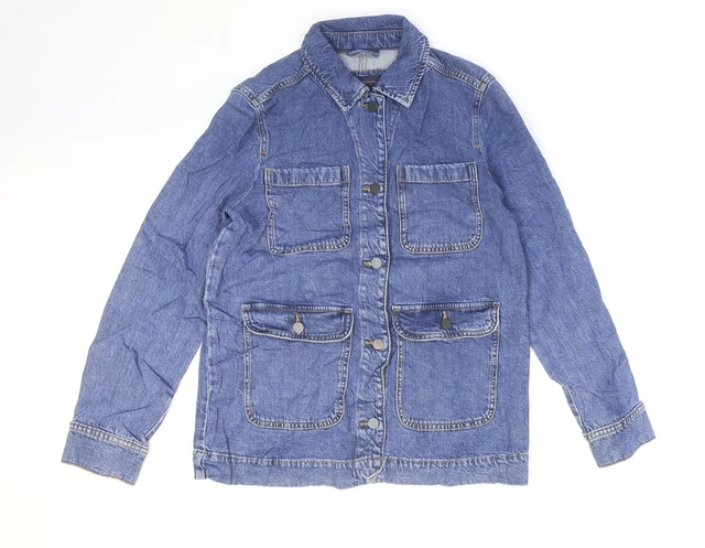 Giacca da donna blu Marks and Spencer taglia 8 con bottoni