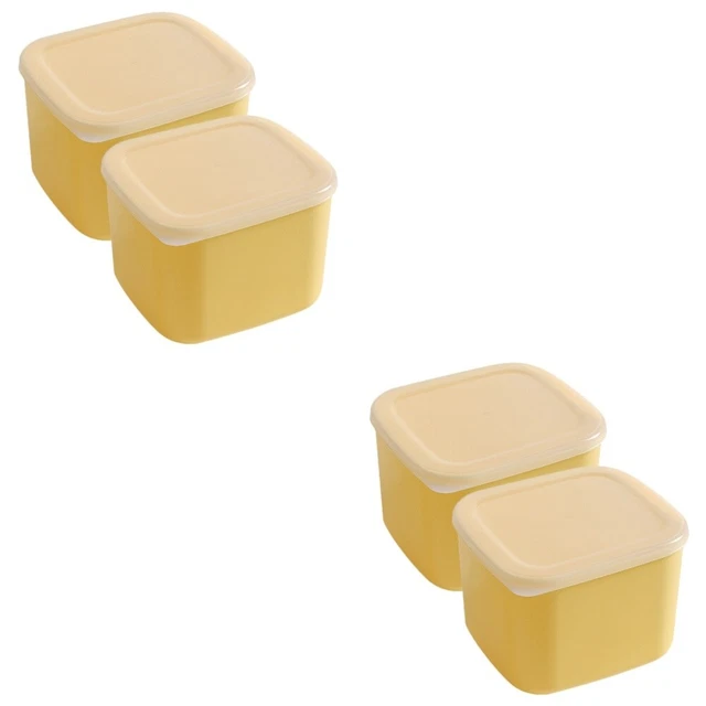 4 piezas caja de almacenamiento de queso nevera soporte de queso rebanadas de mantequilla caja nevera queso