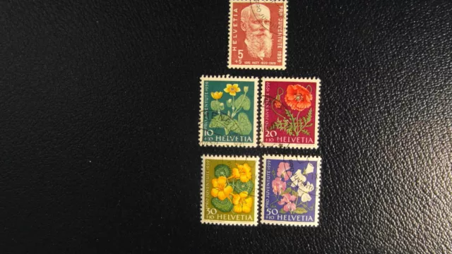 Schweiz : 1959  Mi. 687-691 Sonderstempel mit Gummi kompletter Satz ! KW 8 € !