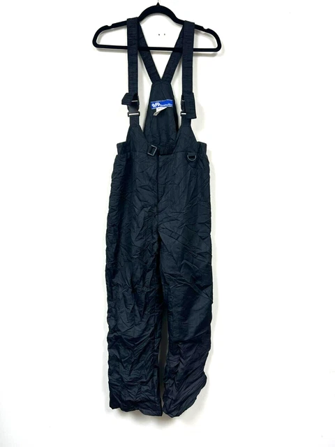 Sportcaster Womens Black Insulated Winter Snow Ski Overall Bibs Pants Size Small