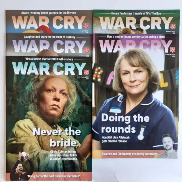 War Cry Magazine Bundle, 5 Issues, Salvation Army, March - April 2023