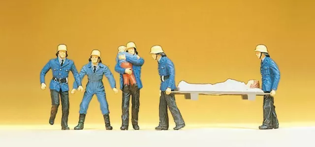 Firemen (6) Standard HO/OO Figure Set Preiser 14202