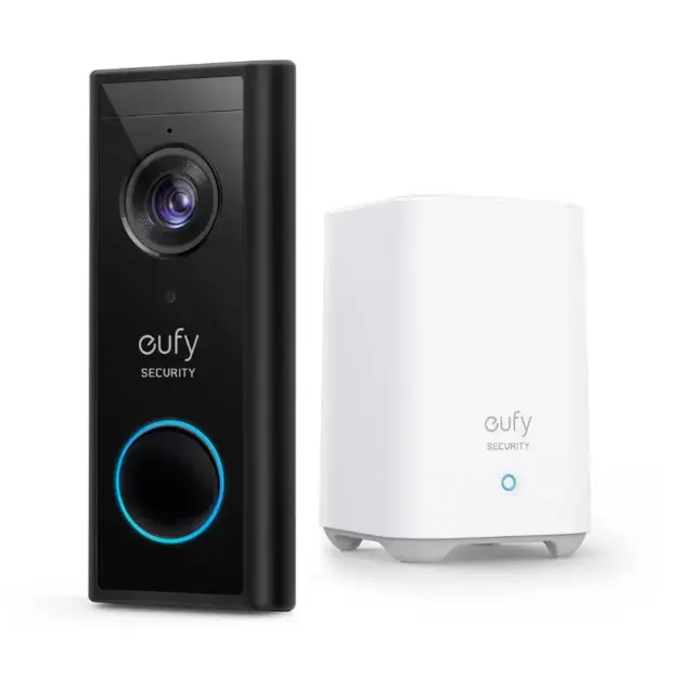 eufy Security 2K Video Battery Doorbell with HomeBase 2 16GB Local Storage