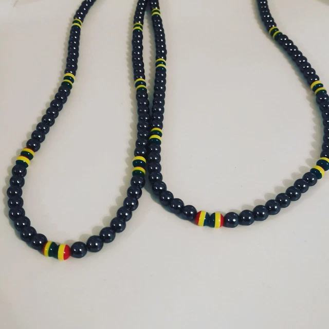 Handmade Hematite Rasta Chain With Lion Pendant
