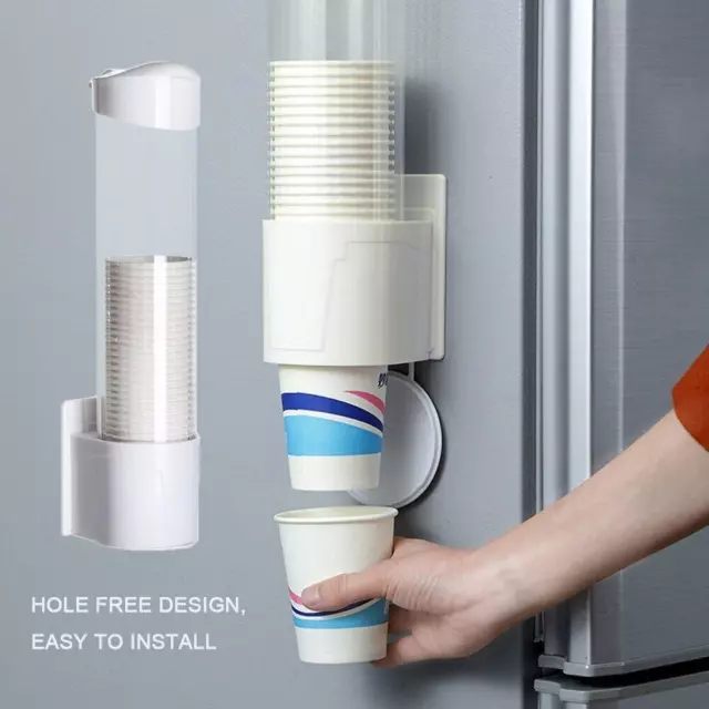 Dust-proof No Punching Paper Cups Dispenser Cup Holder Cup Rack Wall Mounted