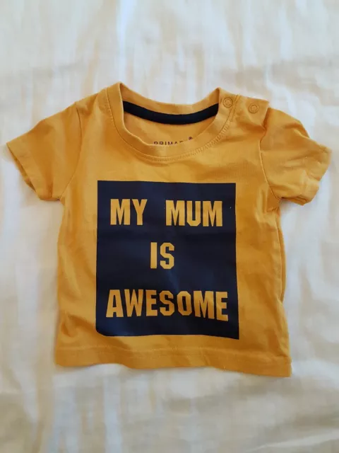 T-shirt slogan Primark Baby Boy My Mum Is Awesome - Taille 0-3 mois