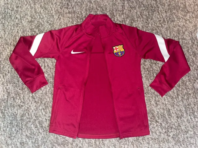 Nike Dri-fit FC Barcelona Kids Training Jacket Size 128-137cm/8-9 Yrs BROKEN ZIP