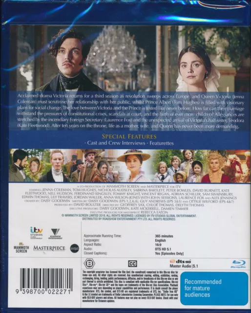 Victoria Blu-ray NEW Jenna Coleman Tom Hughes Region B 2