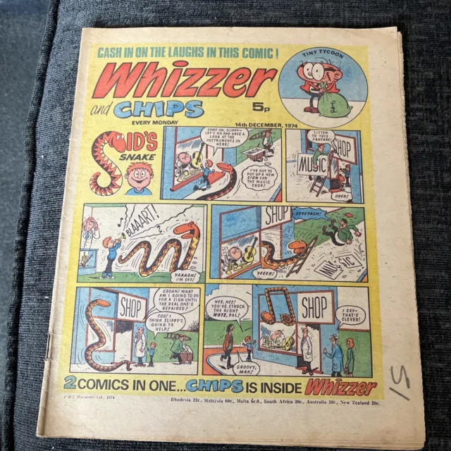 Whizzer And Chips Comic - 14 December 1974