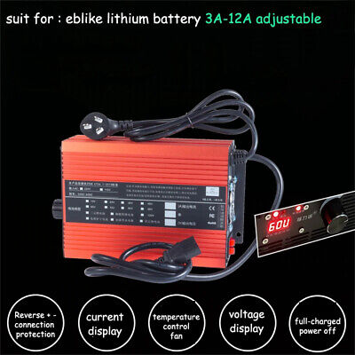 Temperature Protection Color : 2A, Size : A LIUPING 54.6V 2A / 3A / 5A Lithium Ion Electric Scooter Battery Charger Quick Charge 48V Electric Bicycle Lithium Battery Charger 