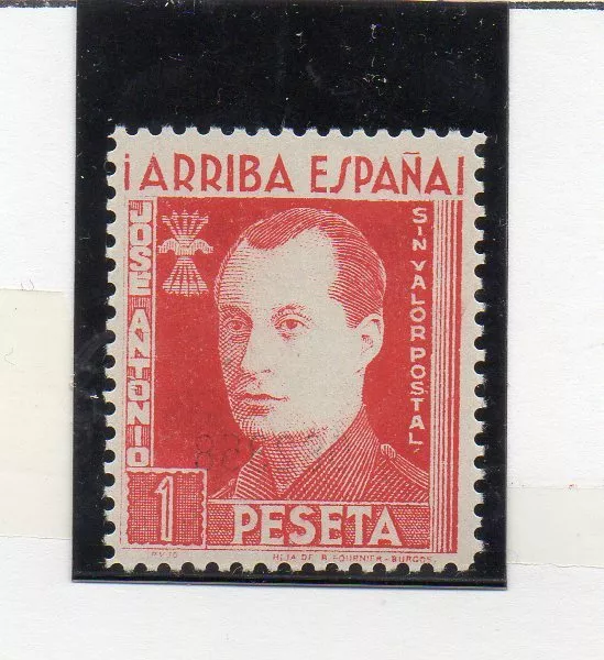 España Guerra Civil Valor Benéficos José Antonio año 1938 (CX-65)