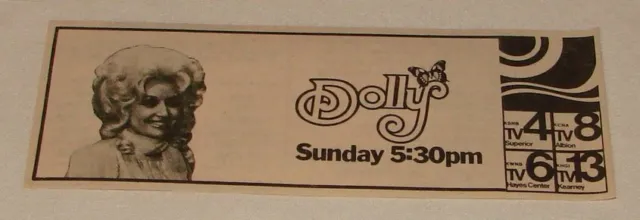 1977 Piccolo TV Ad ~ Dolly ~Il Dolly Parton Mostra