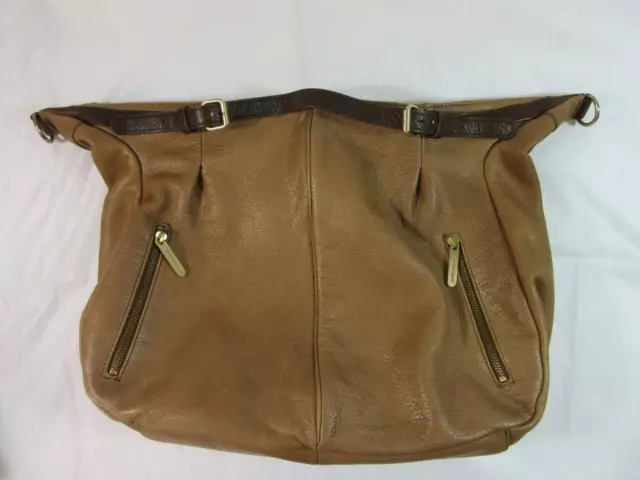 CYNTHIA ROWLEY Women's Large Tan Leather Tote Satchel Shoulder bag