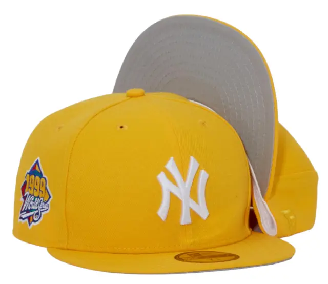 NEW ERA NEW York Yankees 59FIFTY Fitted Hat Yellow 1999 World Series ...